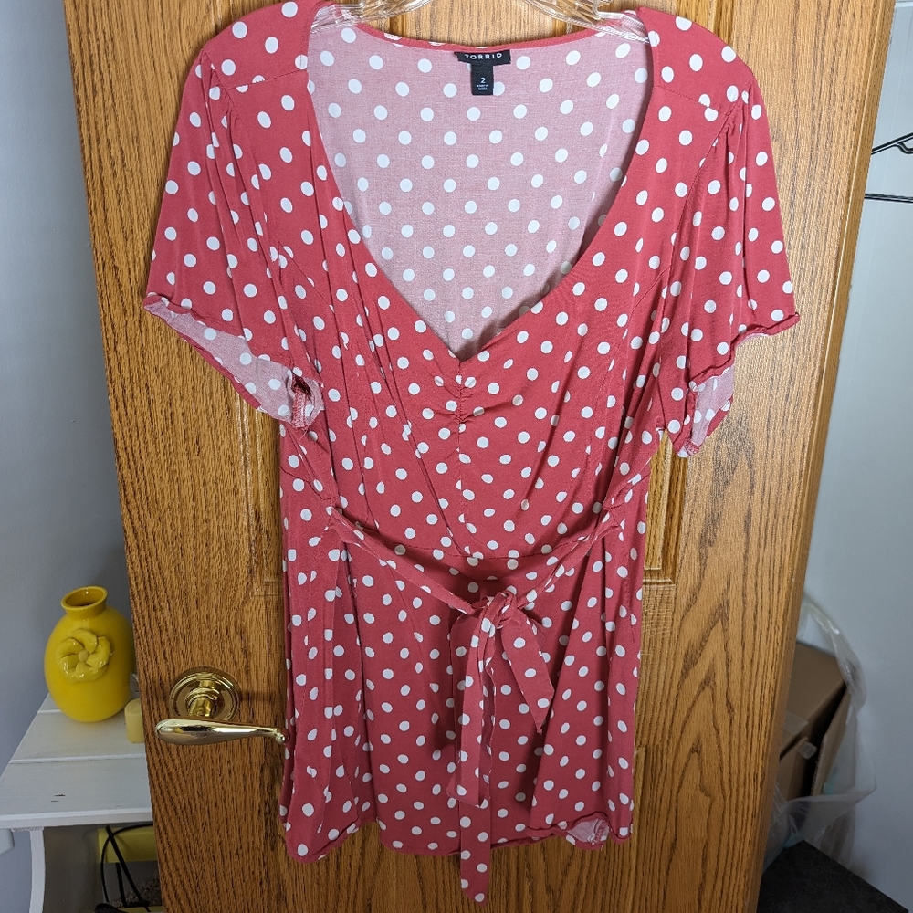Torrid Polk-a-Dot Top